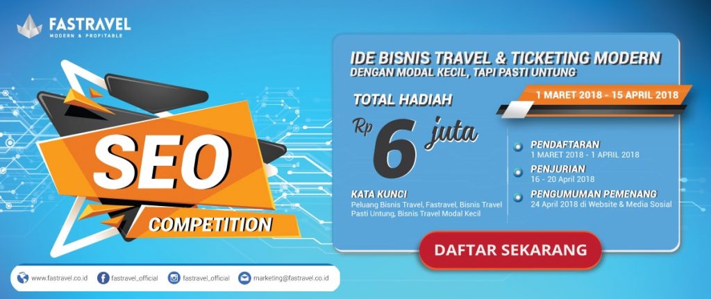 Kontes SEO Ide Bisnis Travel Modern Fastravel 2018 - Blog 